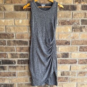 Rouched Sleeveless Midi Dress